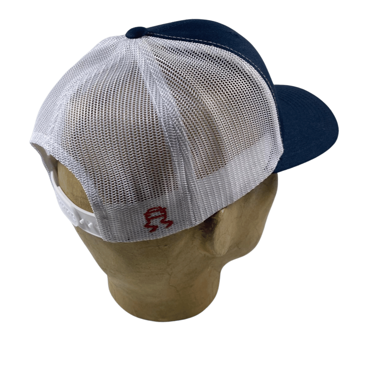 Casquette Trucker « Silverstriker » Bleu Marine et Blanc – Design Tricolore